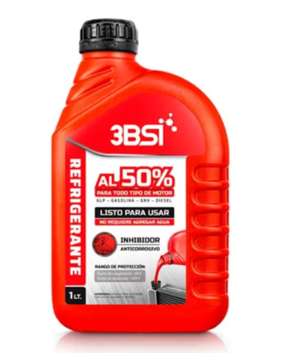 Envase de aceite 3BSI 3BSI REFRIGERANTE 3B 50% ROJO - QT 1LT grado N/A - Lubricentro Piloto